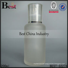 200ml cosmetic frosted glass bottle with plastic spray, empty packaging bottles, skin care cosmetic bottle
